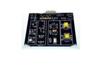 Плата для виконання експерименту «Оптоелектронні напівпровідники – світлодіодний, фототранзистор, LDR, 7-SEG»
