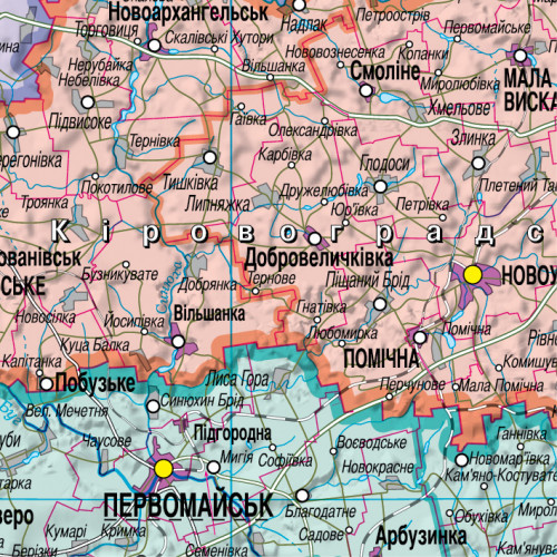 Украина. П/а карта 1:750 000 1 лист 200 гр бумага на планках
