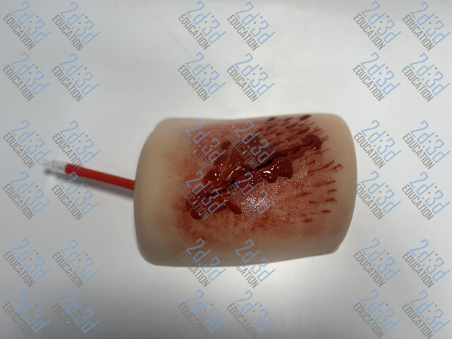 Манекен тренувальний для тампонування ран Варіант 1 Тип 7(з бризками крові)