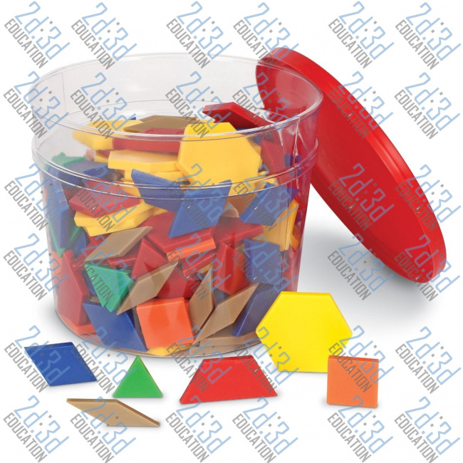Набір пластикових геометричних фігур (250 шт.)