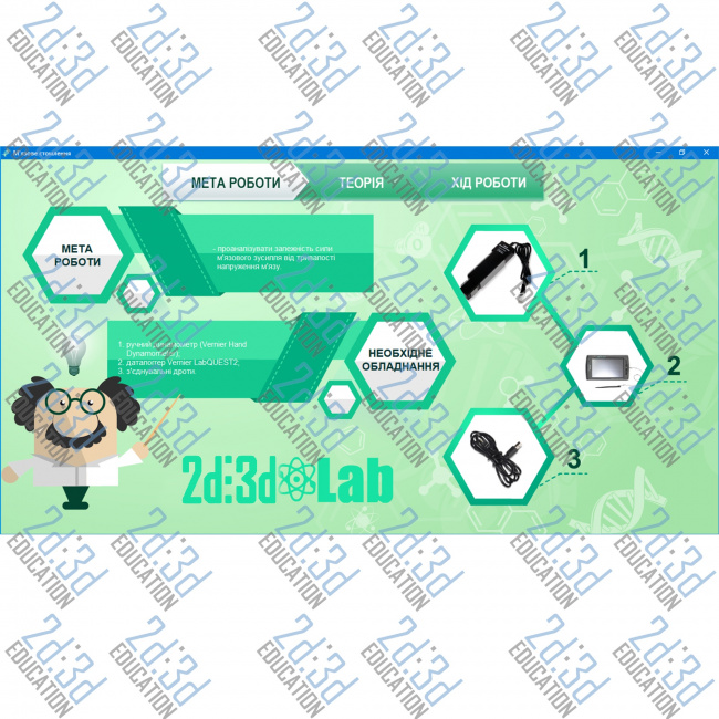 Прикладное программное обеспечение 2D3D Lab в виде приложения для проведения лабораторных / практических работ по биологии с методическими рекомендациями.