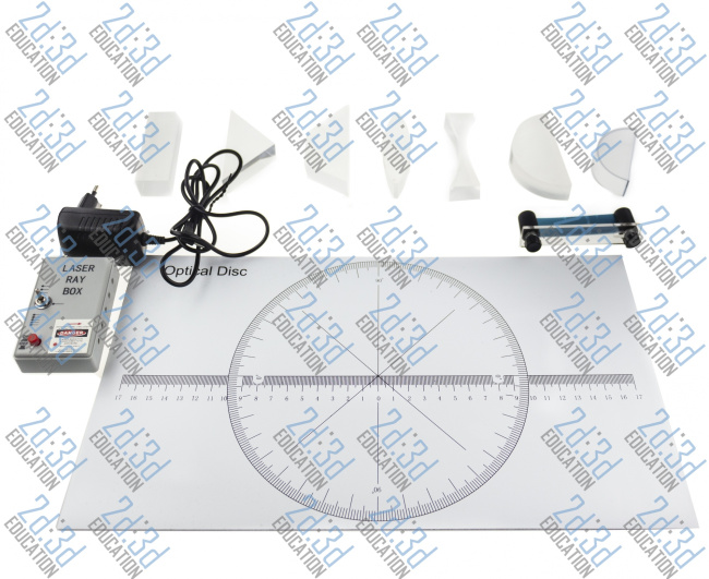 1.1. Набір для вивчення геометричної оптики - Набір лазерний з геометричної оптики - 2.1. Набір лабораторний для виконання лабораторних робіт з геометричної оптики - Набір лазерний з геометричної оптики