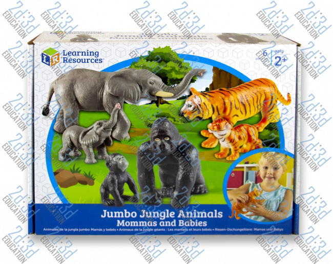 Набір іграшок тварин в джунглях "Мами та дитинчата"