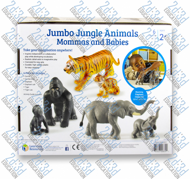 Набор игрушек животных в джунглях "Мамы и детеныши"
