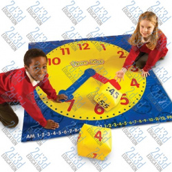 Коврик для занятий на улице (детский коврик) – Часы игровые напольные