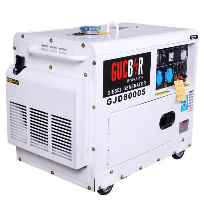 Генератор дизельный 1 фазный Gucbir Электростарт 8 kWa с кожухом