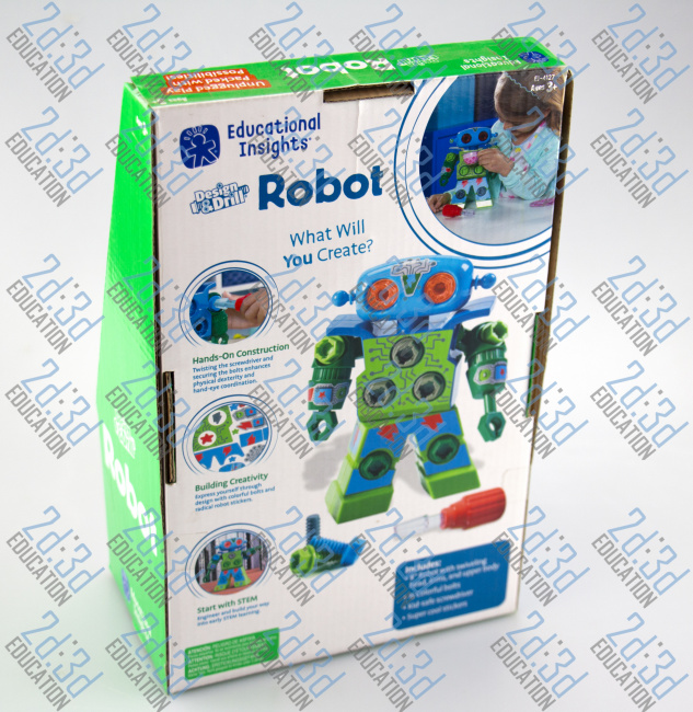Пластиковый робот с винтами и отверткой для мальчиков