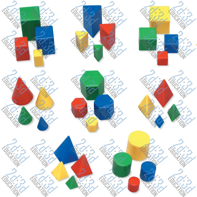Набір моделей геометричних тіл та фігур – Зв’язкові геометричні тверді тіла