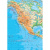 Физическая карта полушарий картон м-б 1:24 000 000 на планках